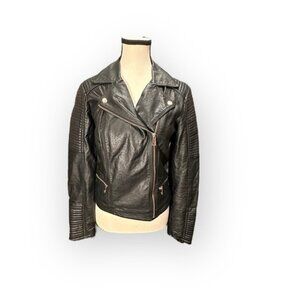 Pimkie Vintage Leather Moto Jacket Untagged Small